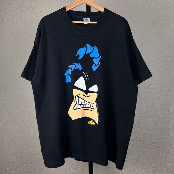 The Tick 1994 Fox Children's Network Cartoon Big Face XL Rare Tee - Picture 1 of 5